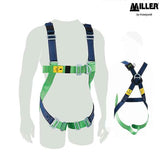 Miller Construction Harness  w/front & rear fall arrest, Medium-Large (M1020063)